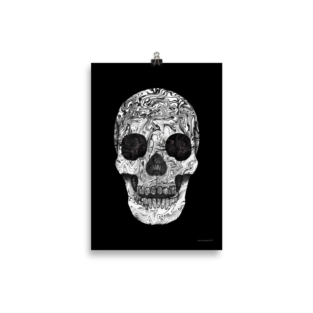 Candy Skull Art (Liquid) - Frameless Poster