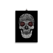 Load image into Gallery viewer, Candy Skull Art - Red Eyes - Frameless Poster
