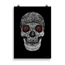 Load image into Gallery viewer, Candy Skull Art - Red Eyes - Frameless Poster
