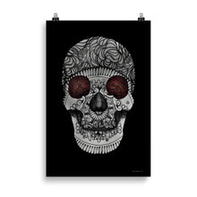 Load image into Gallery viewer, Candy Skull Art - Red Eyes - Frameless Poster
