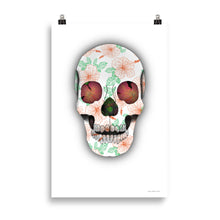 Load image into Gallery viewer, Candy Skull Art - Flowers - Frameless Poster
