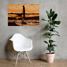 Load image into Gallery viewer, Floatplane Sunset - Frameless Poster
