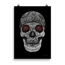 Load image into Gallery viewer, Candy Skull Art - Red Eyes - Frameless Poster
