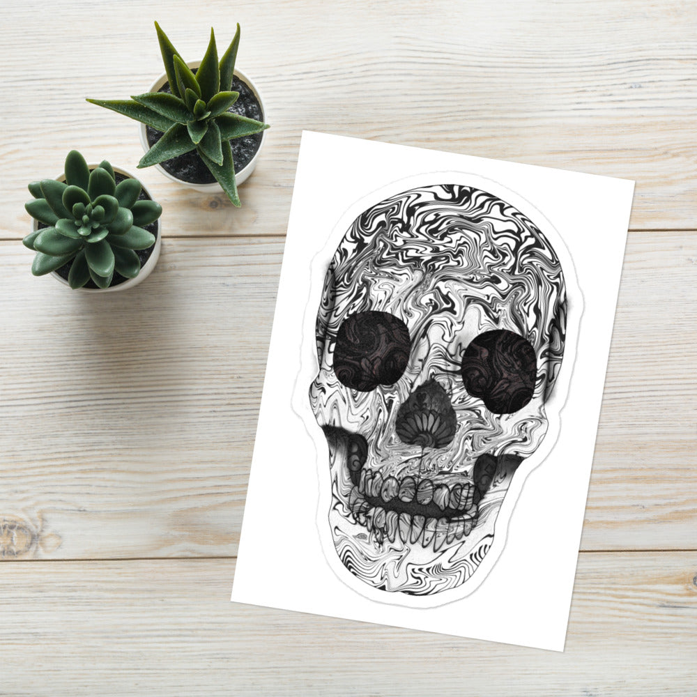 Candy Skull Art - Liquid Tecture - Sticker Sheet