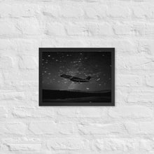 Load image into Gallery viewer, Global 7500 Under The Stars - Black And White - Framed Luster Paper Poster
