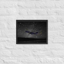 Load image into Gallery viewer, Global 7500 Under The Stars - Coloured On Black And White - Luster Paper Framed Poster
