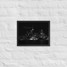 Load image into Gallery viewer, Global 7500 - Black And White At Night Toronto - Luster Paper Framed Poster
