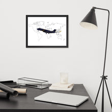 Load image into Gallery viewer, Global 7500 - World Map - Going Global - Luster Paper Framed Poster
