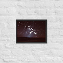 Load image into Gallery viewer, Paper Planes Under The Stars - Luster Paper Framed Poster
