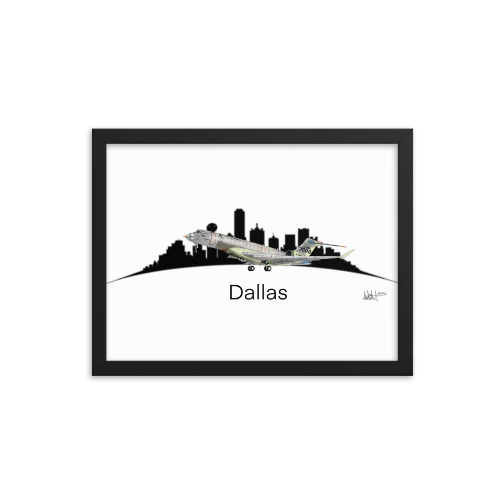 Global 7500 Flight Test Vehicle #1 Dallas Cityscape - Coloured - luster paper