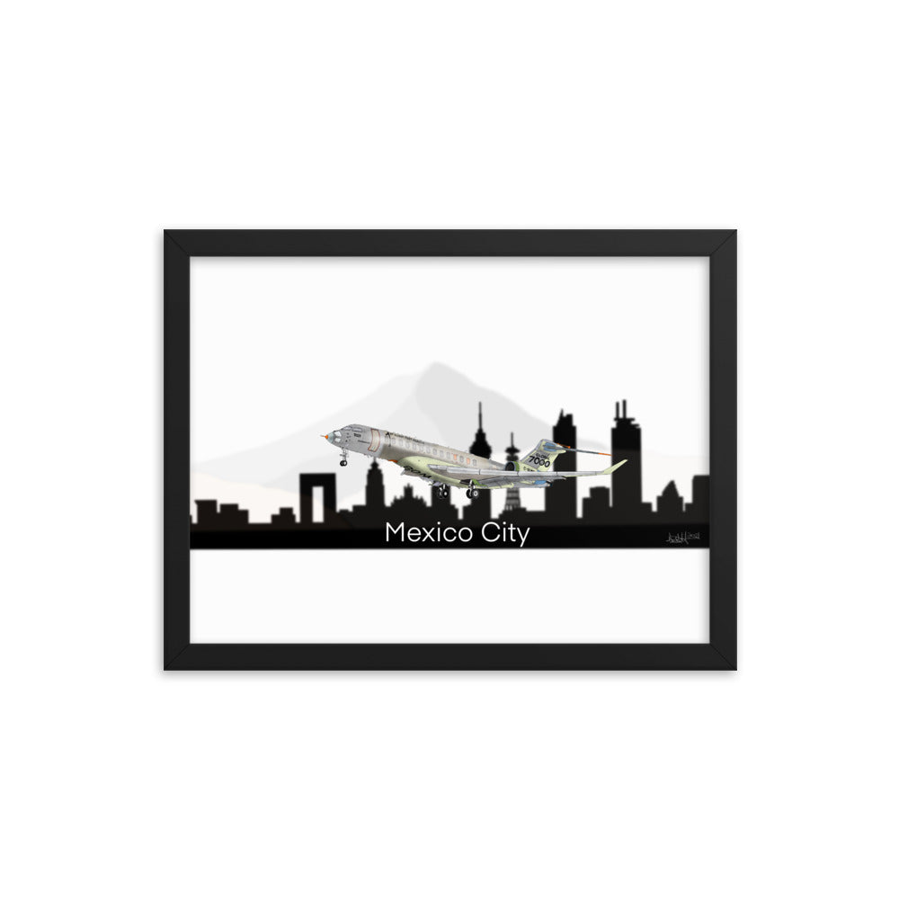 Global 7500 Flight Test Vehicle #1 - Mexico Cityscape - Coloured - Luster Paper