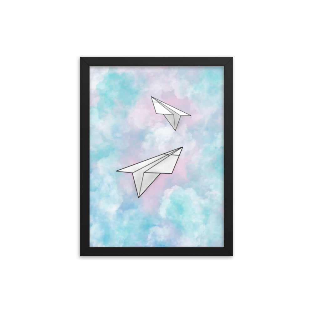 Paper Planes - Freedom with Cotton Candy - Wooden Framed Poster