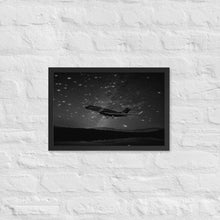 Load image into Gallery viewer, Global 7500 Under The Stars - Black And White - Framed Luster Paper Poster
