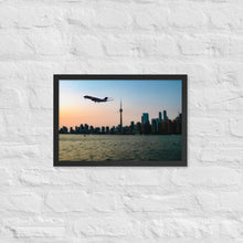 Load image into Gallery viewer, Global 7500 - Coloured Sunset Toronto - Luster Paper Framed Poster
