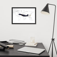 Load image into Gallery viewer, Global 7500 - World Map - Going Global - Luster Paper Framed Poster
