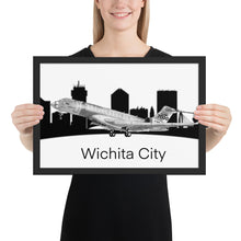 Load image into Gallery viewer, Global 7500 Flight Test Vehicle #1 - Wichita Cityscape - Black and White - Luster Paper
