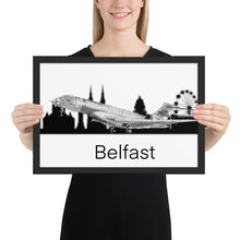 Load image into Gallery viewer, Global 7500 Flight Test Vehicle #1 - Belfast Cityscape - Black and White - Luster Paper
