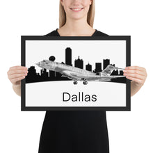 Load image into Gallery viewer, Global 7500 Flight Test Vehicle #1 - Dallas Cityscape - Black and White - Luster Paper
