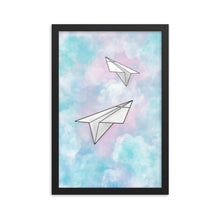 Load image into Gallery viewer, Paper Planes - Freedom with Cotton Candy - Wooden Framed Poster
