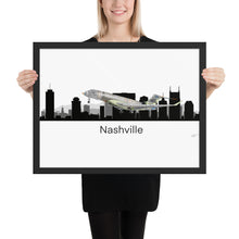 Load image into Gallery viewer, Global 7500 Flight Test Vehicle #1 - Nashville Cityscape - Colour - Luster Paper
