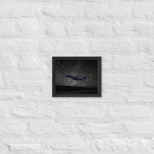 Load image into Gallery viewer, Global 7500 Under The Stars - Coloured On Black And White - Luster Paper Framed Poster
