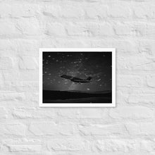 Load image into Gallery viewer, Global 7500 Under The Stars - Black And White - Framed Luster Paper Poster
