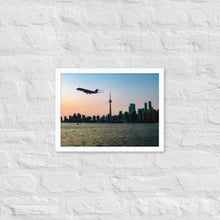 Load image into Gallery viewer, Global 7500 - Coloured Sunset Toronto - Luster Paper Framed Poster
