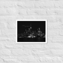 Load image into Gallery viewer, Global 7500 - Black And White At Night Toronto - Luster Paper Framed Poster
