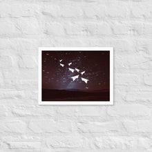 Load image into Gallery viewer, Paper Planes Under The Stars - Luster Paper Framed Poster
