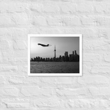 Load image into Gallery viewer, Global 7500 - Black And White Sunset Toronto - Luster Paper Framed Poster
