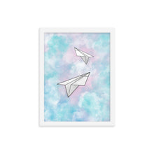 Load image into Gallery viewer, Paper Planes - Freedom with Cotton Candy - Wooden Framed Poster
