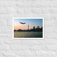 Load image into Gallery viewer, Global 7500 - Coloured Sunset Toronto - Luster Paper Framed Poster
