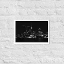 Load image into Gallery viewer, Global 7500 - Black And White At Night Toronto - Luster Paper Framed Poster
