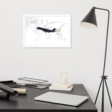 Load image into Gallery viewer, Global 7500 - World Map - Going Global - Luster Paper Framed Poster
