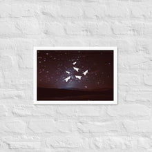 Load image into Gallery viewer, Paper Planes Under The Stars - Luster Paper Framed Poster
