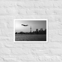 Load image into Gallery viewer, Global 7500 - Black And White Sunset Toronto - Luster Paper Framed Poster
