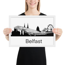 Load image into Gallery viewer, Global 7500 Flight Test Vehicle #1 - Belfast Cityscape - Black and White - Luster Paper
