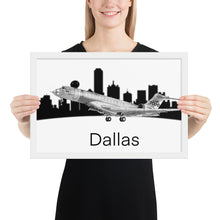 Load image into Gallery viewer, Global 7500 Flight Test Vehicle #1 - Dallas Cityscape - Black and White - Luster Paper
