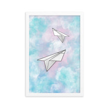 Load image into Gallery viewer, Paper Planes - Freedom with Cotton Candy - Wooden Framed Poster
