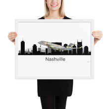 Load image into Gallery viewer, Global 7500 Flight Test Vehicle #1 - Nashville Cityscape - Colour - Luster Paper
