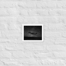 Load image into Gallery viewer, Global 7500 Under The Stars - Black And White - Framed Luster Paper Poster
