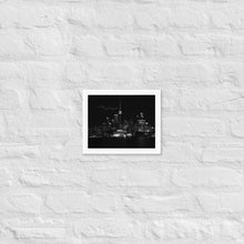 Load image into Gallery viewer, Global 7500 - Black And White At Night Toronto - Luster Paper Framed Poster
