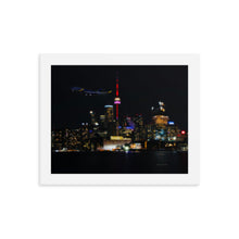 Load image into Gallery viewer, Global 7500 - Coloured At Night Toronto - Luster Paper Framed Poster
