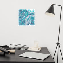 Load image into Gallery viewer, Blue Swirls - Frameless Poster
