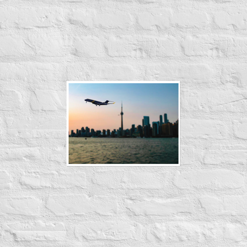 Global 7500 - Toronto Sunset - Frameless Poster