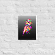 Load image into Gallery viewer, Colourful Feathers - Frameless Poster (Black Gradient Background)
