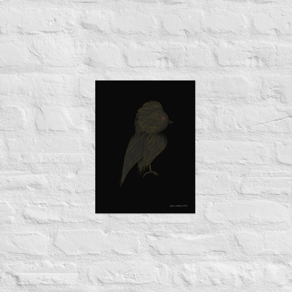 Golden Feathers - Frameless Poster