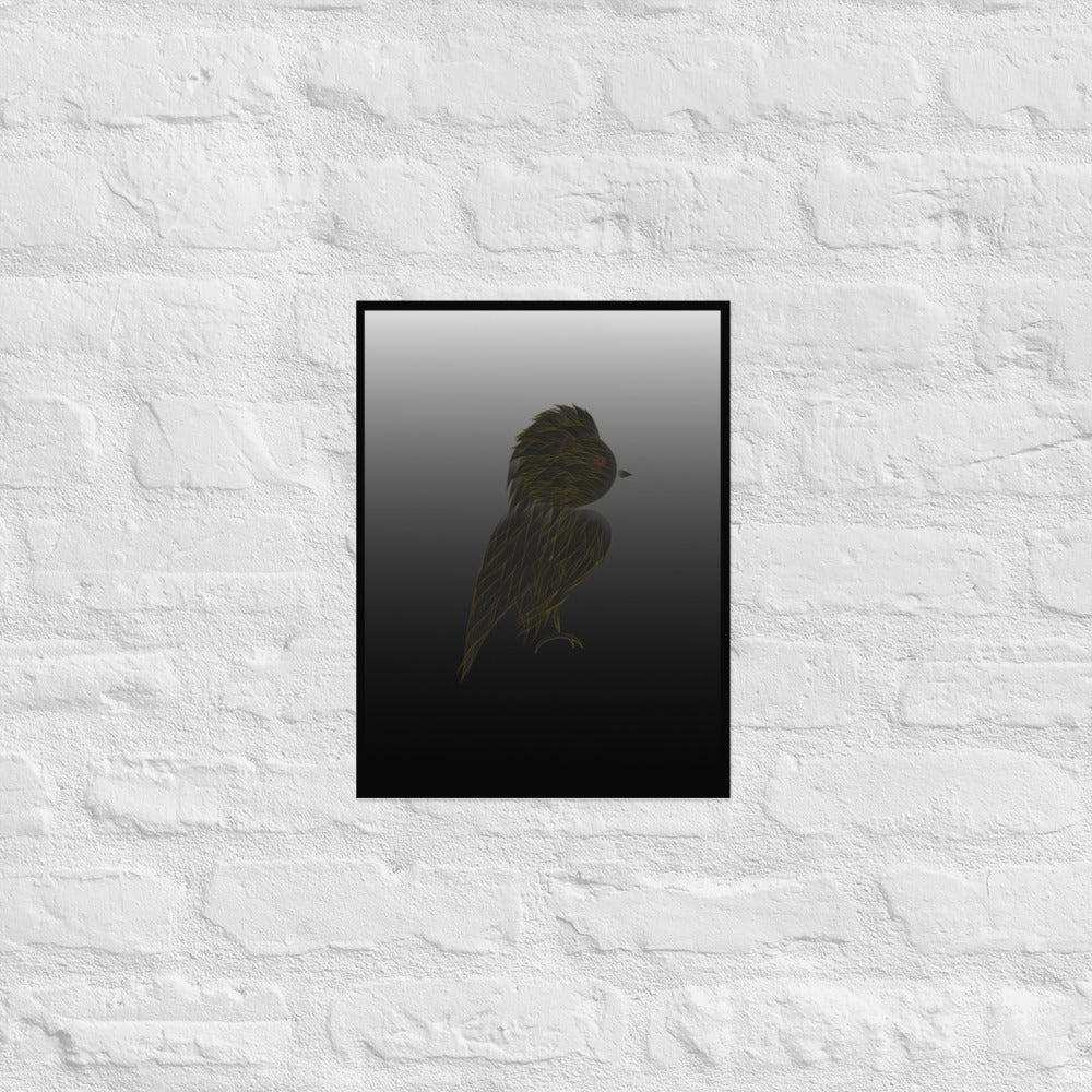 Golden Feathers - Frameless Poster