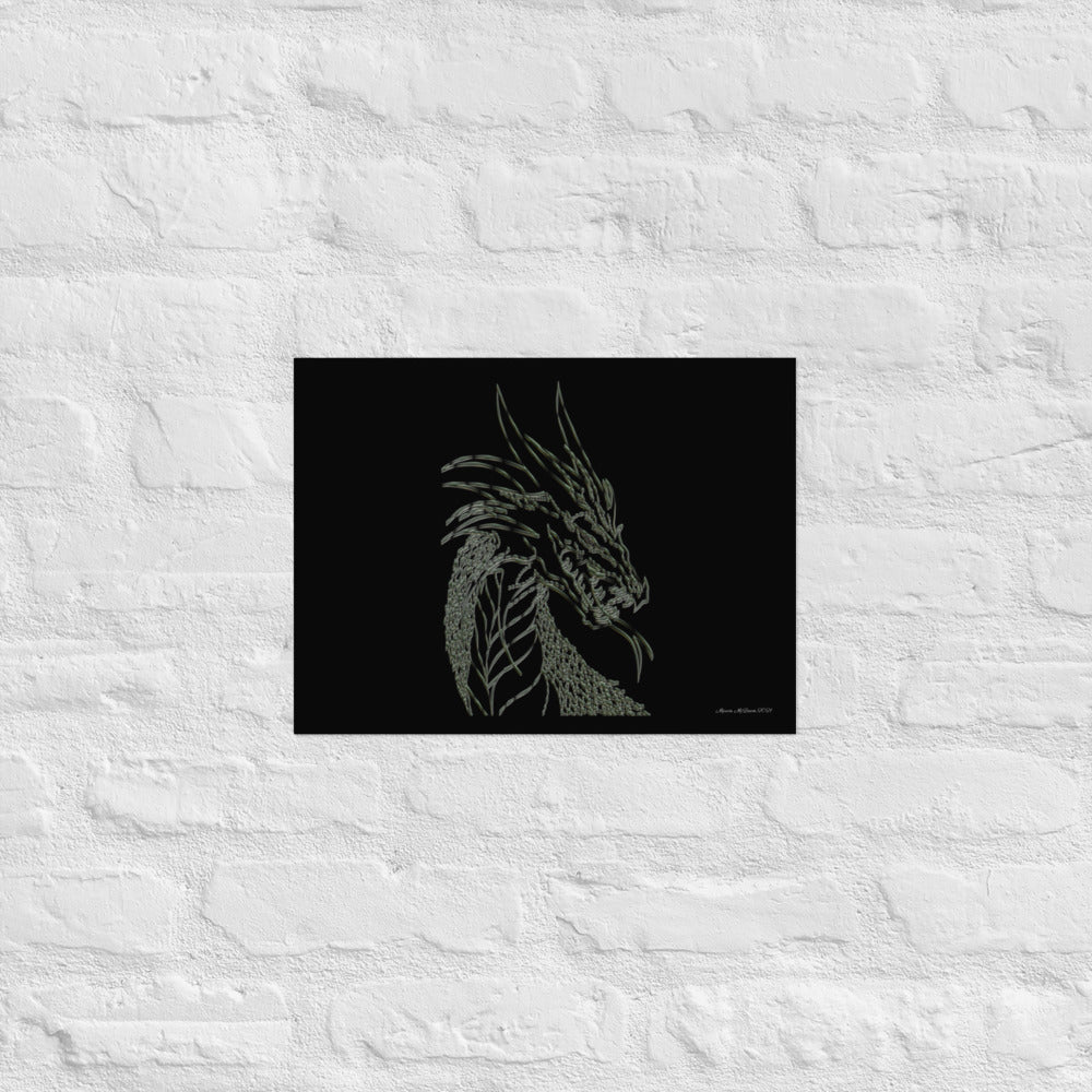 Green Dragon - Frameless Poster