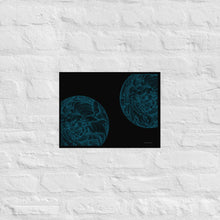 Load image into Gallery viewer, Blue Circular Curves Part 2 - Frameless Poster
